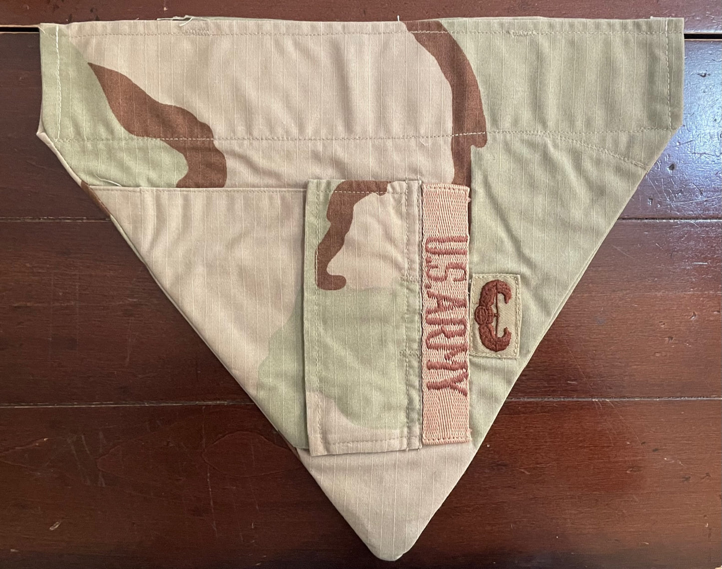 SM COFFEE STAIN ARMY DOG BANDANA