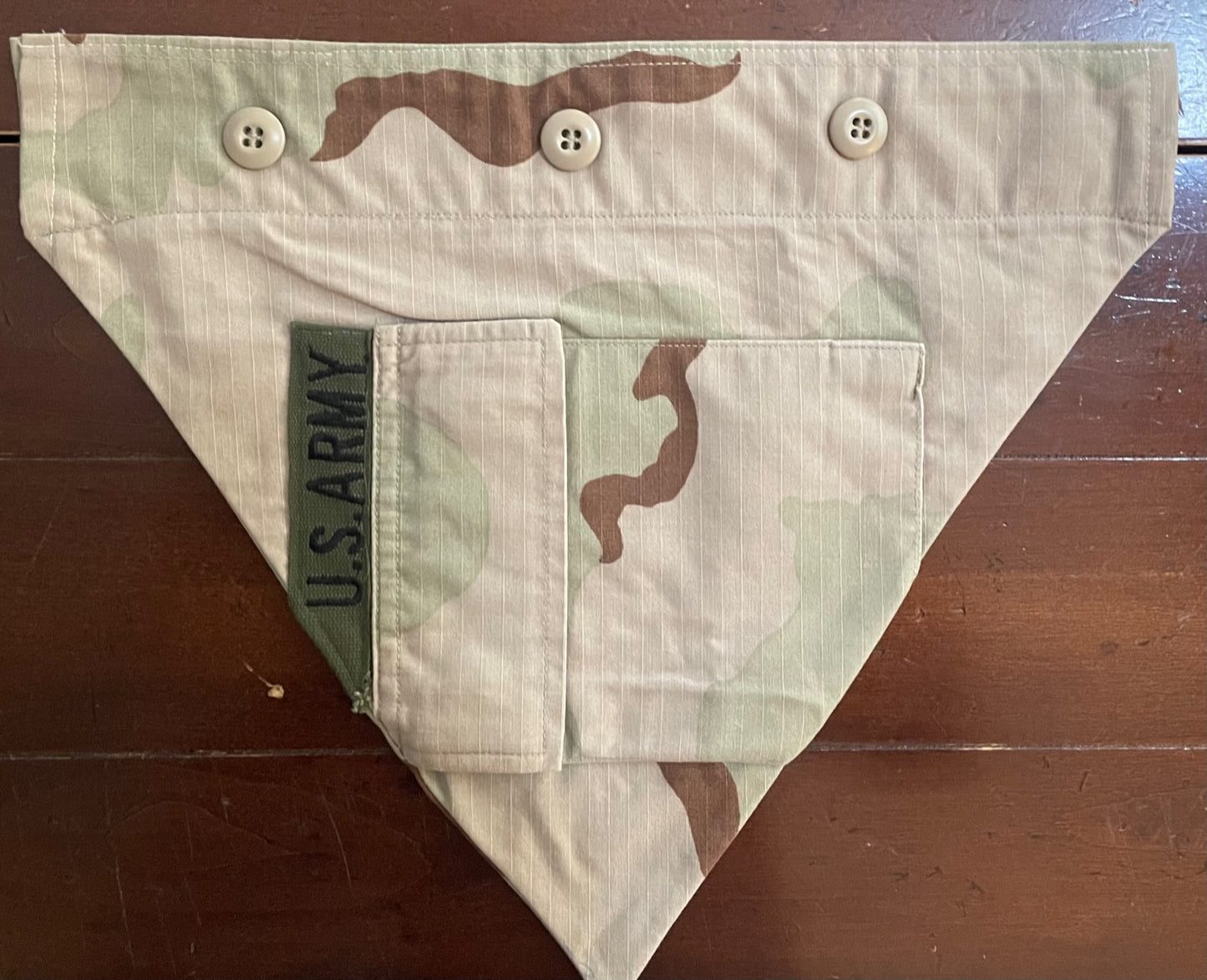SM COFFEE STAIN ARMY DOG BANDANA