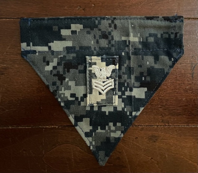 TINY DOG BANDANA NAVY BLUE DIGITAL