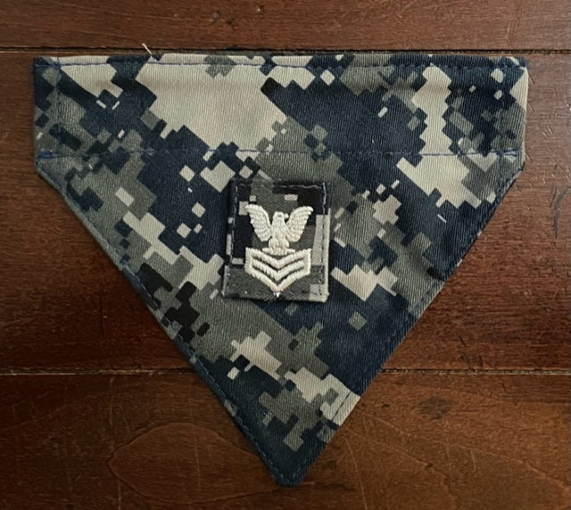 TINY DOG BANDANA NAVY BLUE DIGITAL