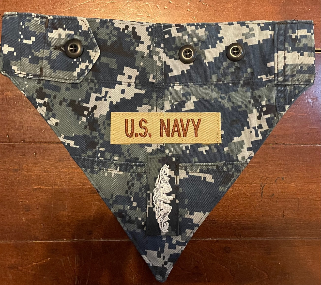 XS NAVY BLUE DIGITAL BANDANA