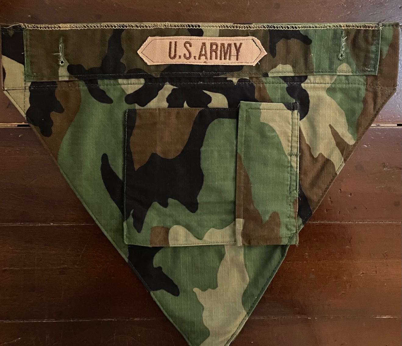MED WOODLAND ARMY DOG BANDANA