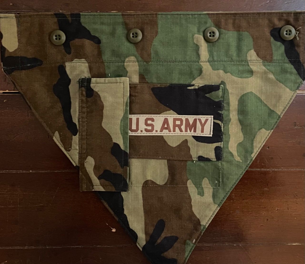 MED WOODLAND ARMY DOG BANDANA
