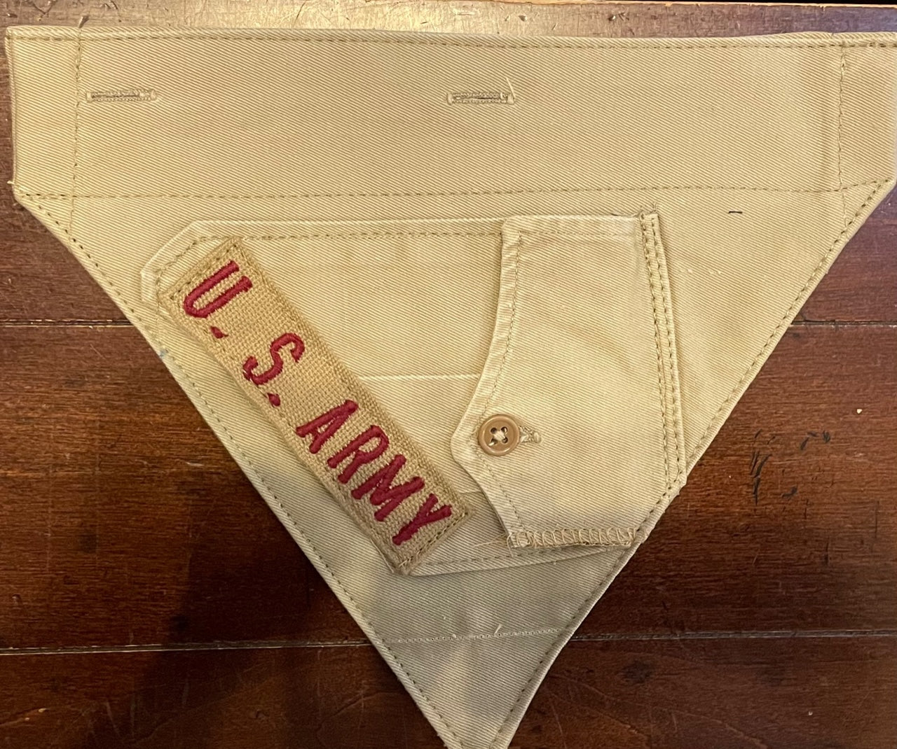 XXS TAN ARMY DOG BANDANA