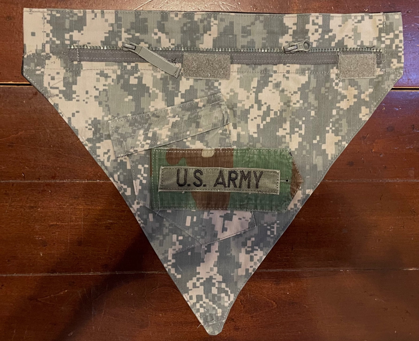 MED ARMY DIG W/WOODLAND BACK DOG BANDANA