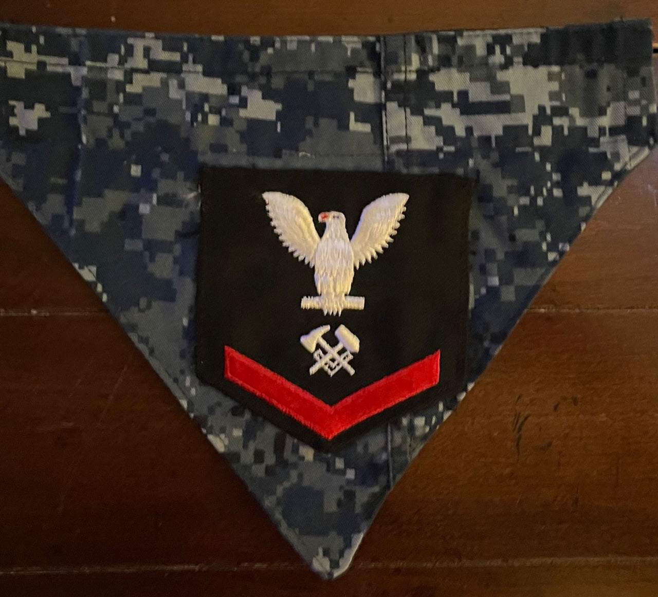 XXS NAVY BLUE DIGITAL DOG BANDANA