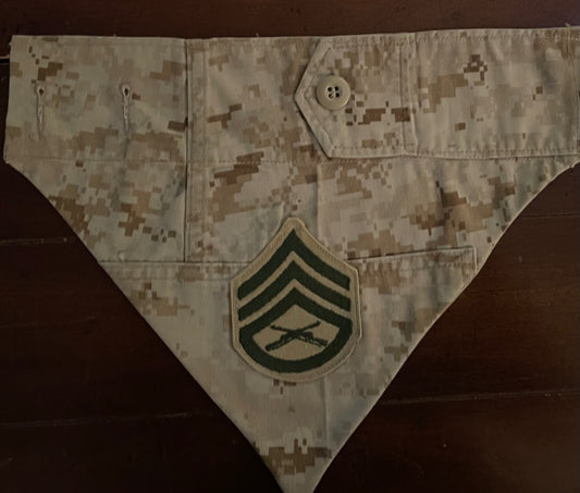 XS MARINE TAN DIGITAL DOG BANDANA