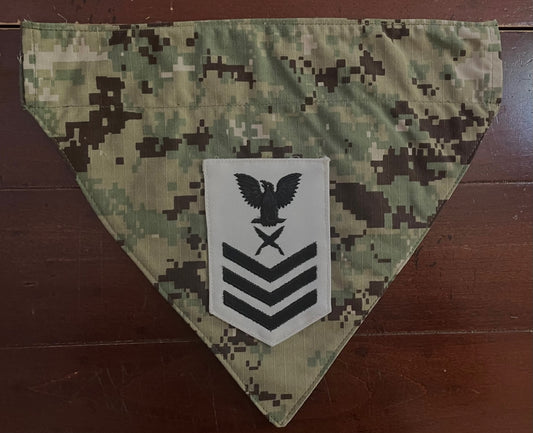 XS NAVY GREEN DIGITAL DOG BANDANA