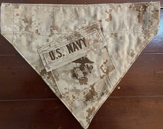 SM MARINE TAN DIGITAL US NAVY DOG BANDANA