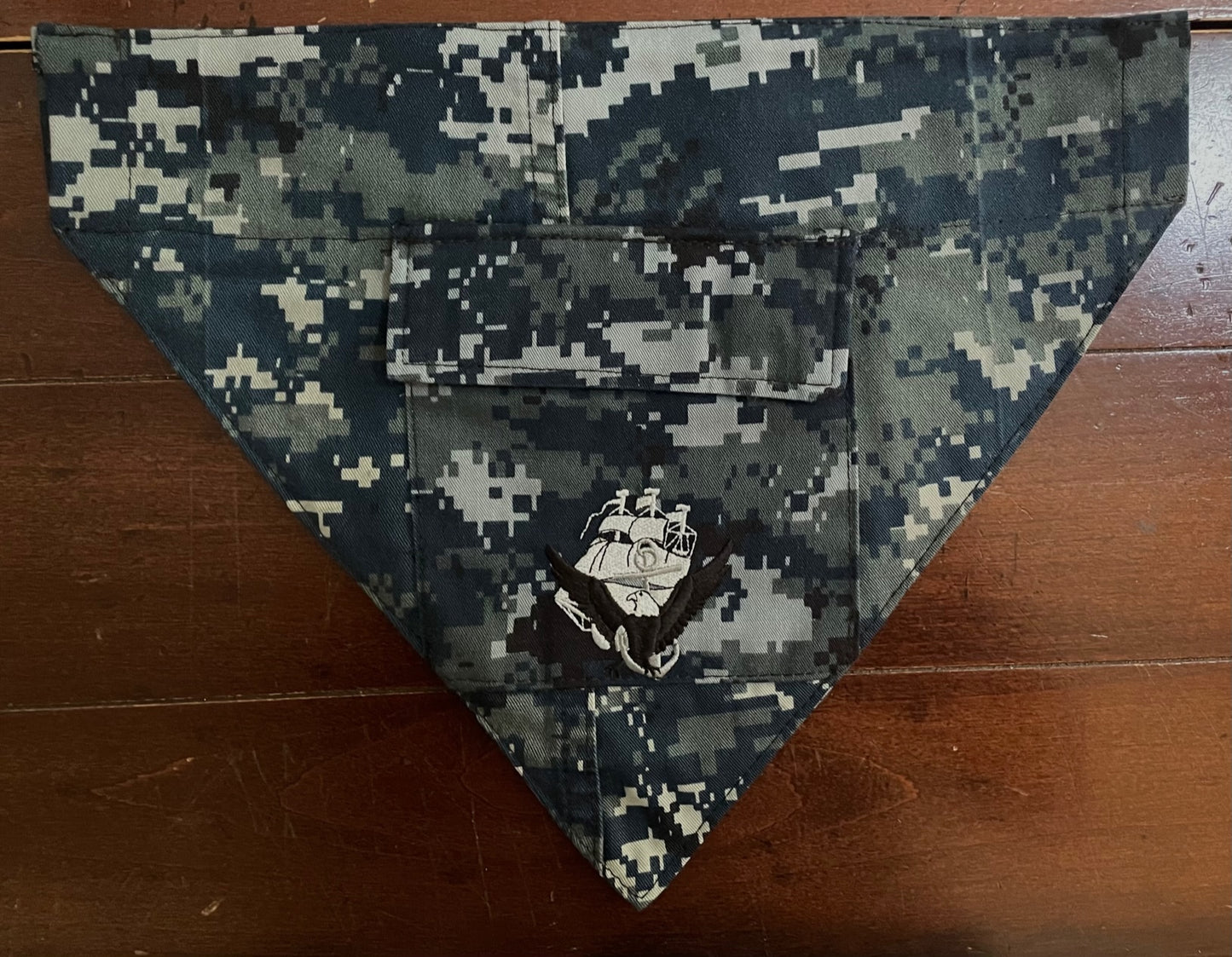 SM NAVY BLUE DIGITAL DOG BANDANA