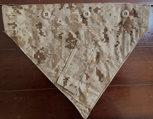 SM MARINE TAN DIGITAL DOG BANDANA