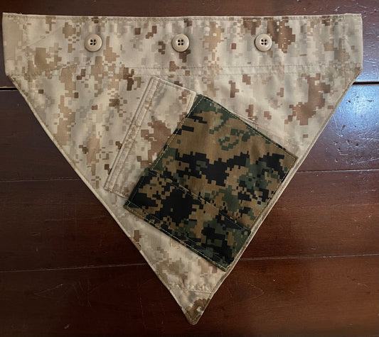 MED MARINE MIX DIGITAL DOG BANDANA