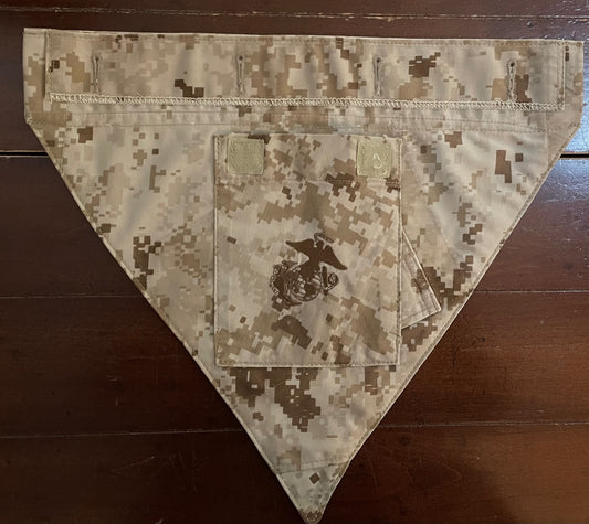 MED MARINE TAN DIGITAL DOG BANDANA