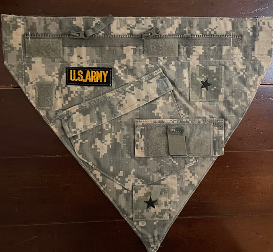 MED ARMY DIGITAL DOG BANDANA