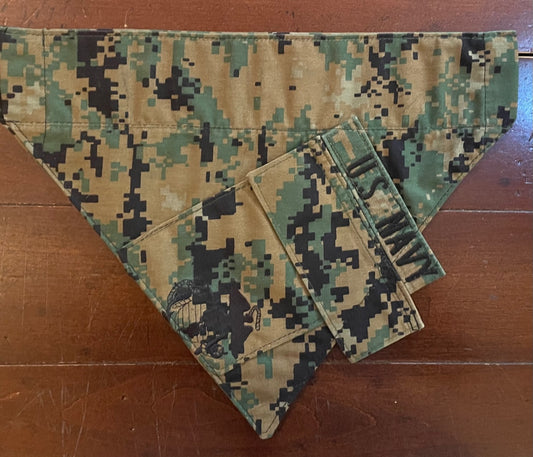 XS MARINE DK US NAVY DOG BANDANA
