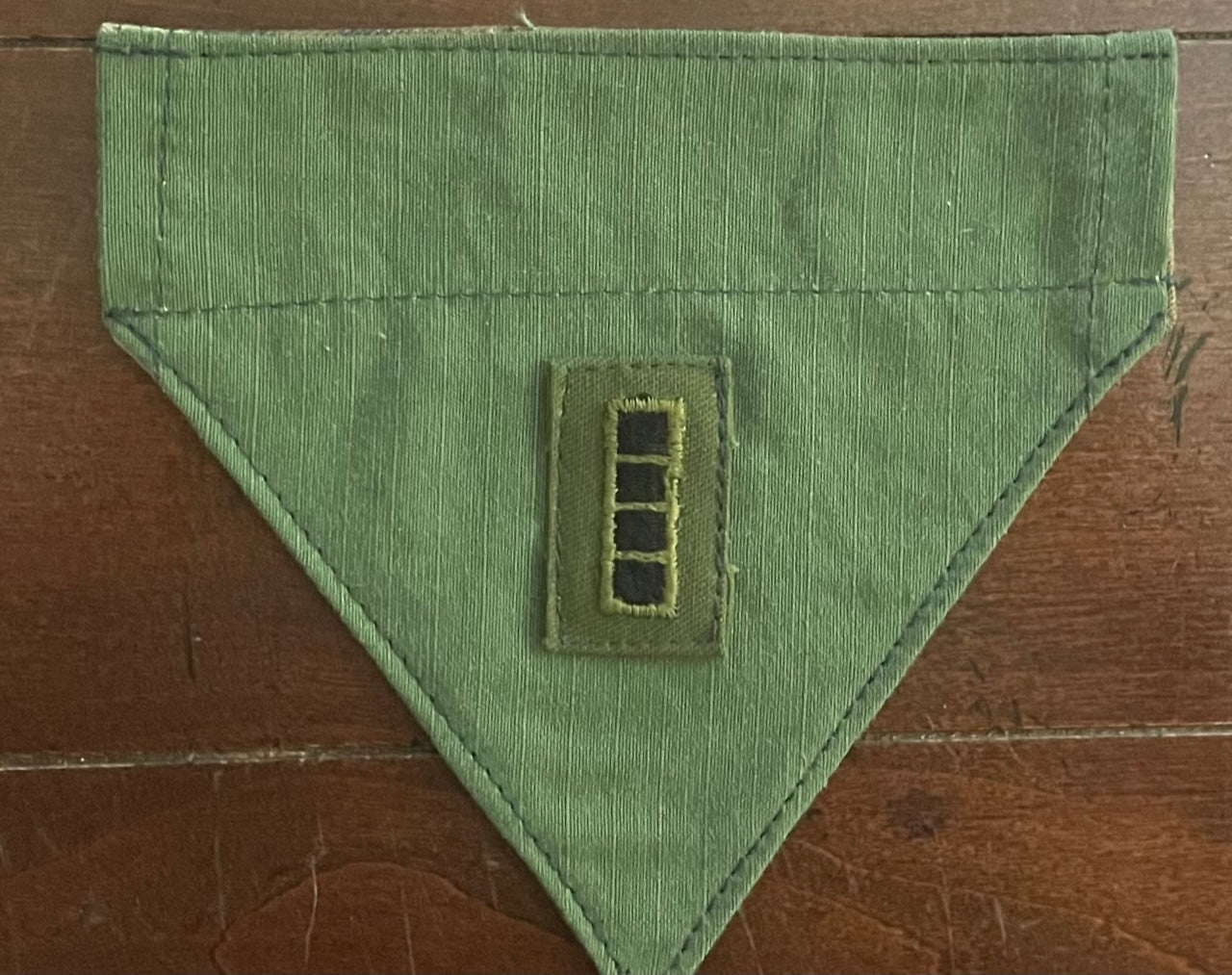 TINY DOG BANDANA OLIVE DRAB W/PATCH