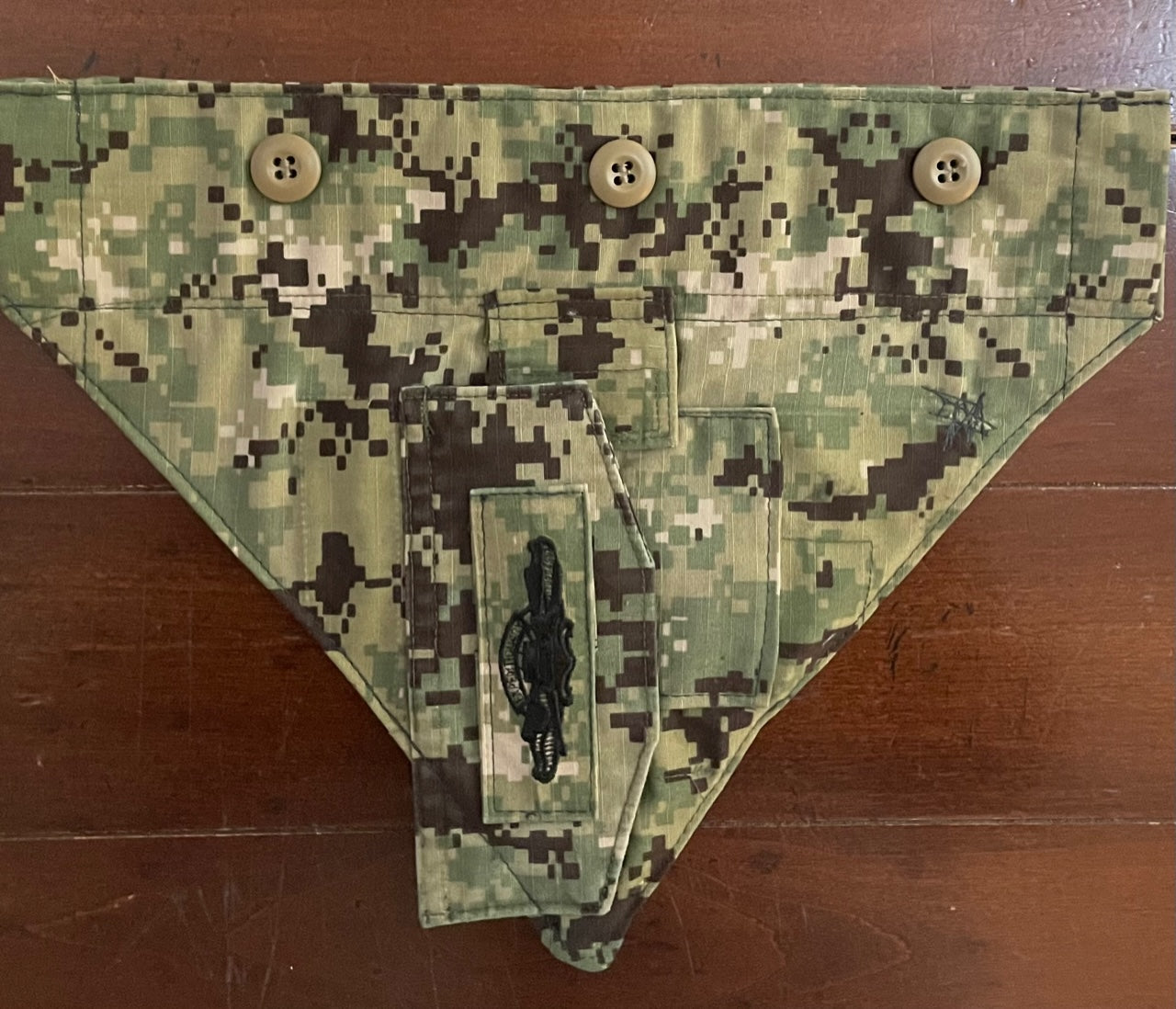 XS NAVY GREEN DIGITAL DOG BANDANA