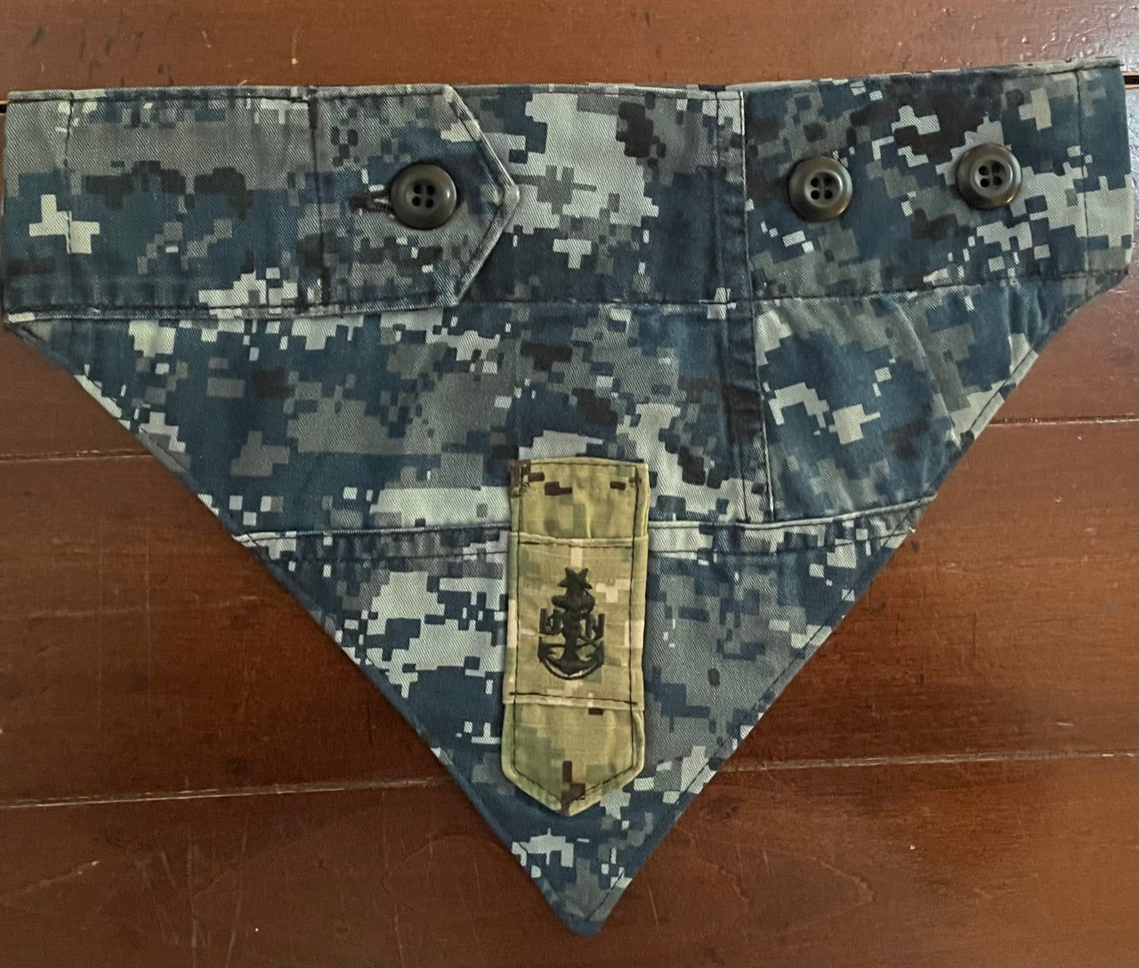 XS NAVY BLUE DIGITAL DOG BANDANA
