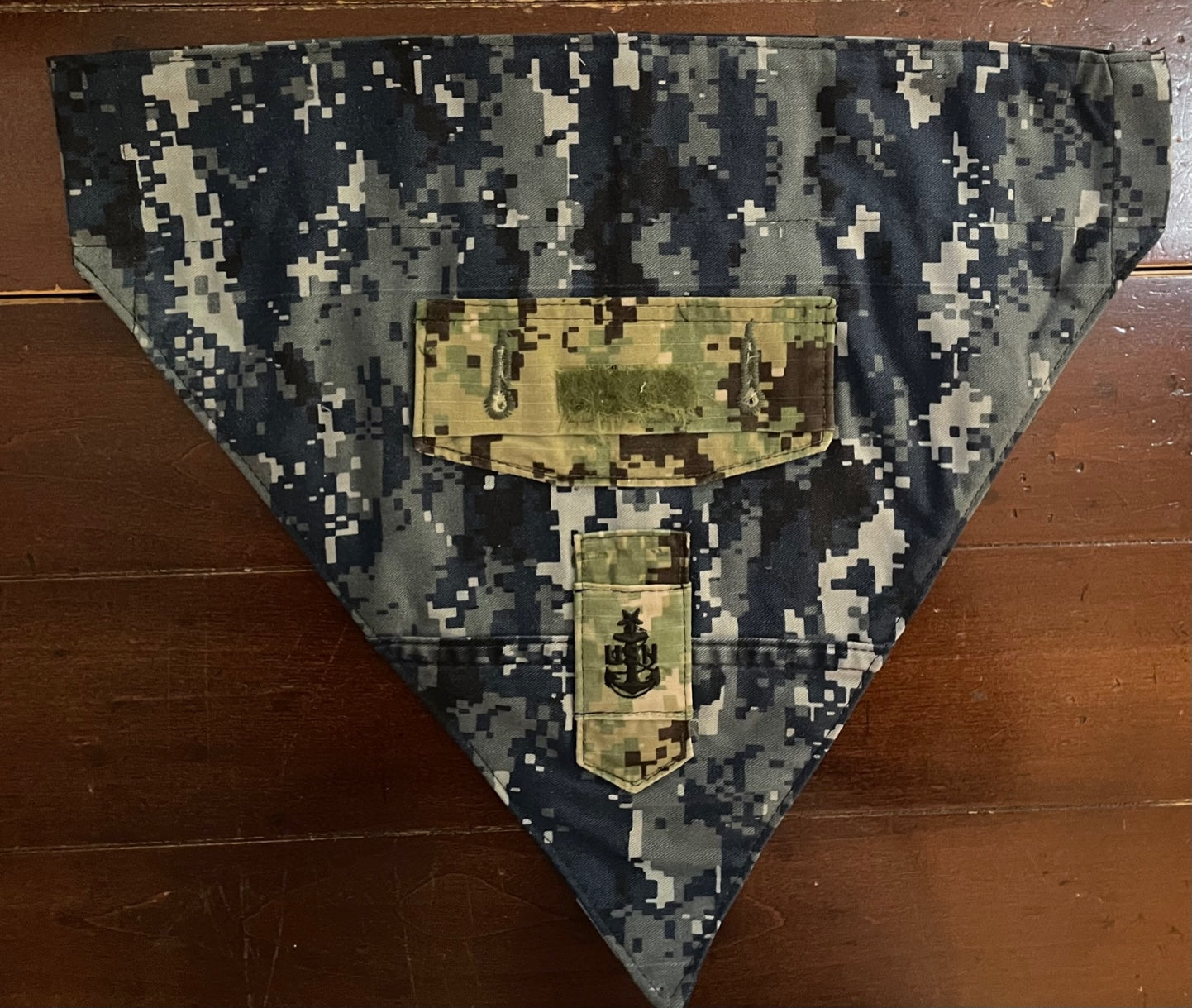 MED NAVY BLUE DIGITIAL DOG BANDANA