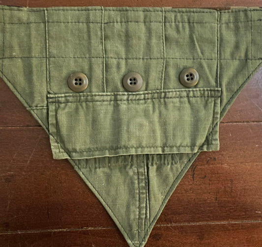 XXS OLIVE DRAB/WOODLAND BACK BANDANA