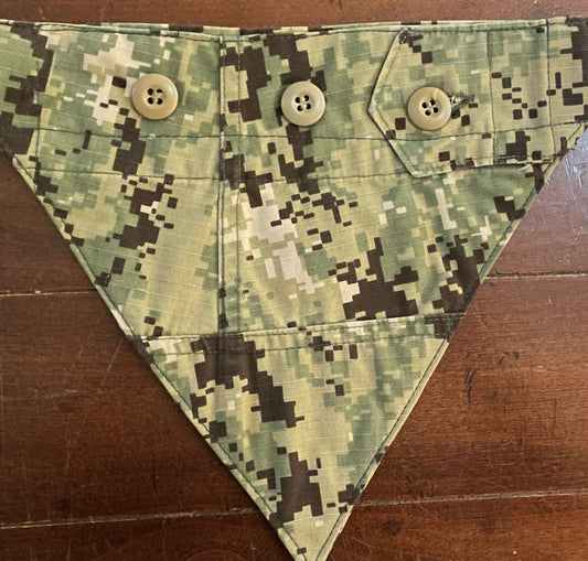 XXS NAVY GREEN DIGITAL BANDANA