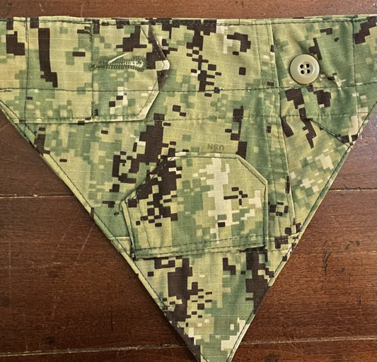XXS NAVY GREEN DIGITAL BANDANA