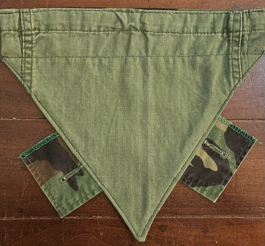 XXS OLIVE DRAB/WOODLAND BACK BANDANA
